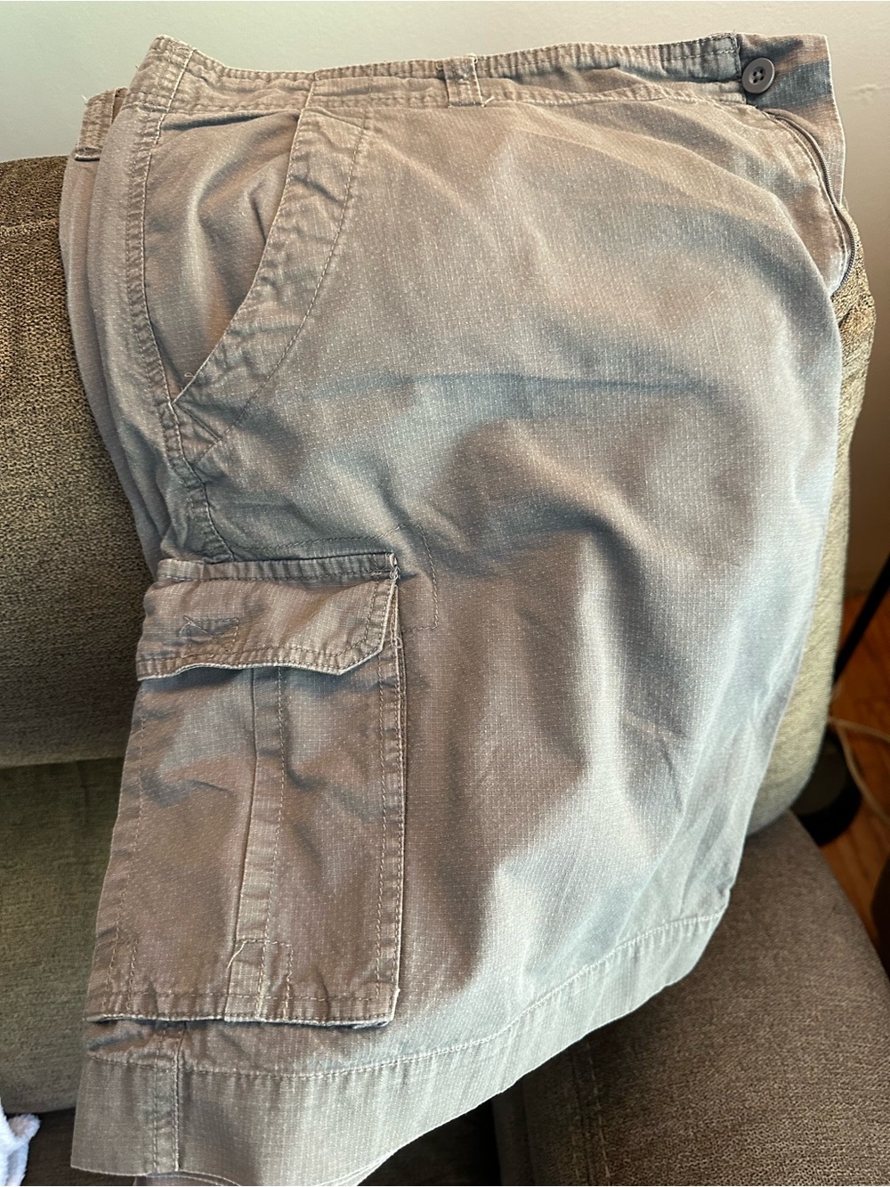 Men's Cargo Shorts - Gray Casual Utility